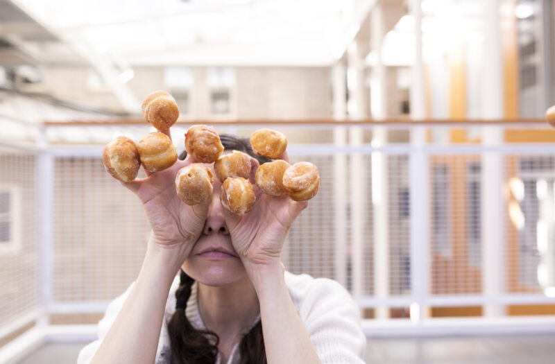 Woman with Donuts Free Stock Photo